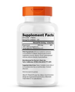 Viên uống bổ sung magie Doctor's Best High Absorption Magnesium, 240 viên