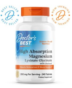 Viên uống bổ sung magie Doctor's Best High Absorption Magnesium, 240 viên
