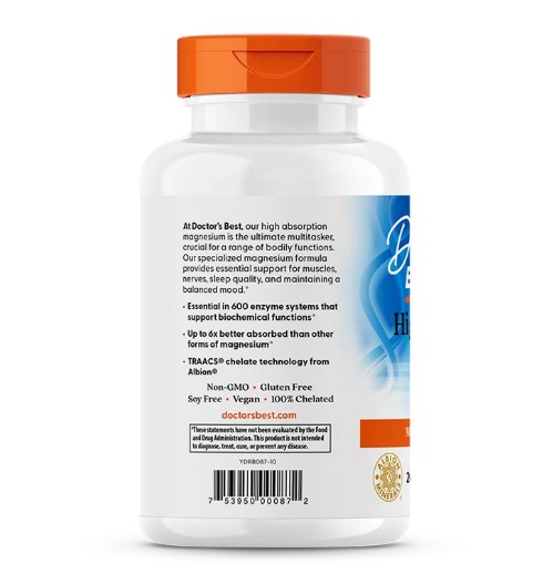 Viên uống bổ sung magie Doctor's Best High Absorption Magnesium, 240 viên Viên uống bổ sung magie Doctor's Best High Absorption Magnesium, 240 viên
