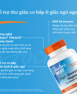 Viên uống bổ sung magie Doctor's Best High Absorption Magnesium, 240 viên