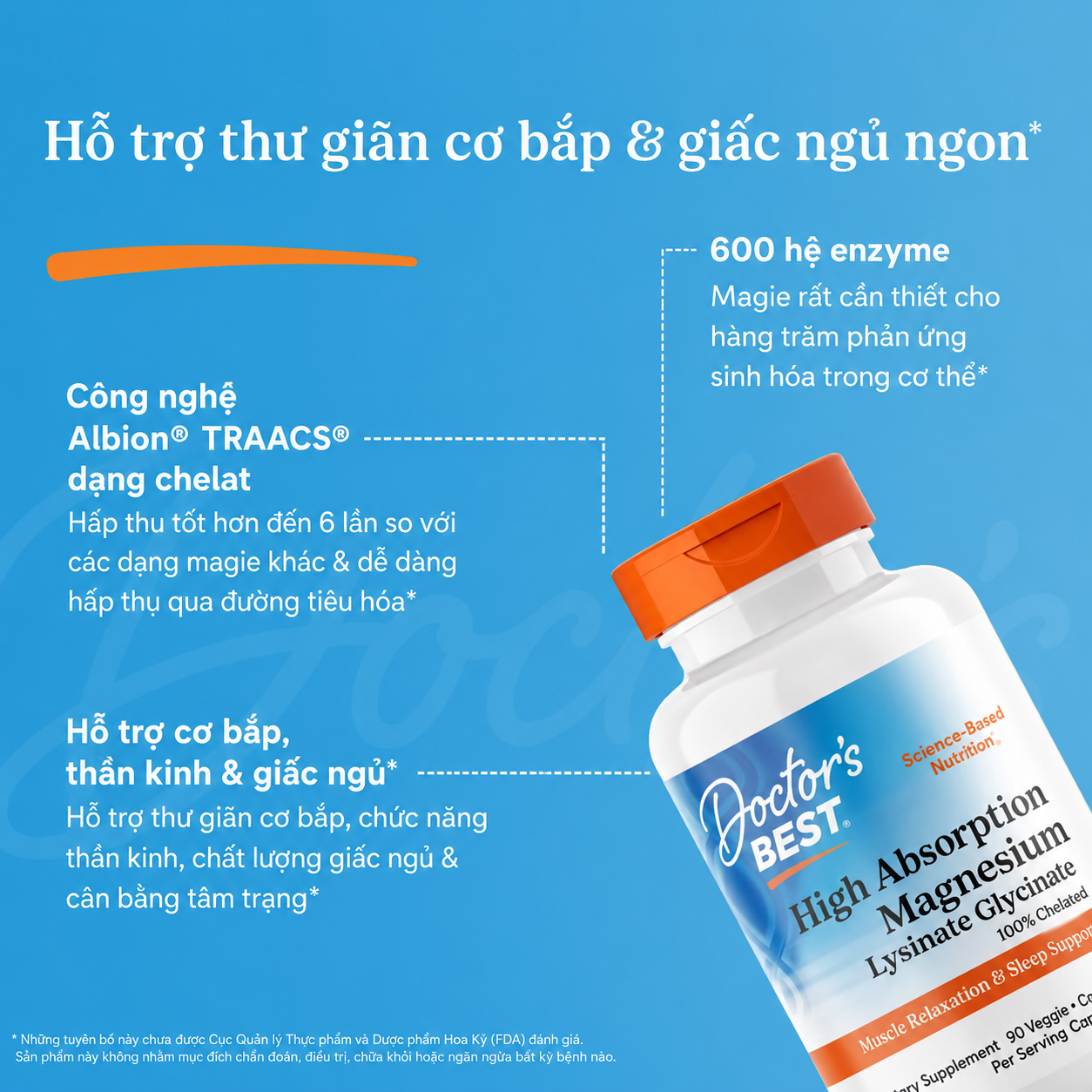 Viên uống bổ sung magie Doctor's Best High Absorption Magnesium, 240 viên Viên uống bổ sung magie Doctor's Best High Absorption Magnesium, 240 viên