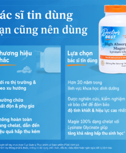 Viên uống bổ sung magie Doctor's Best High Absorption Magnesium, 240 viên