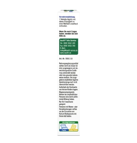 Viên uống bổ sung magie taxofit Magnesium 400 + Kalium, 30 viên Viên uống bổ sung magie taxofit Magnesium 400 + Kalium, 30 viên