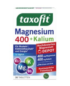 Viên uống bổ sung magie taxofit Magnesium 400 + Kalium, 30 viên
