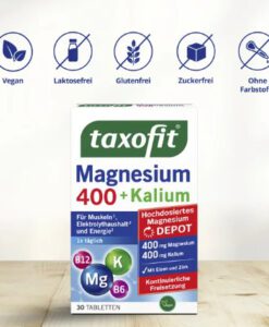 Viên uống bổ sung magie taxofit Magnesium 400 + Kalium, 30 viên