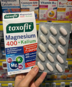 Viên uống bổ sung magie taxofit Magnesium 400 + Kalium, 30 viên