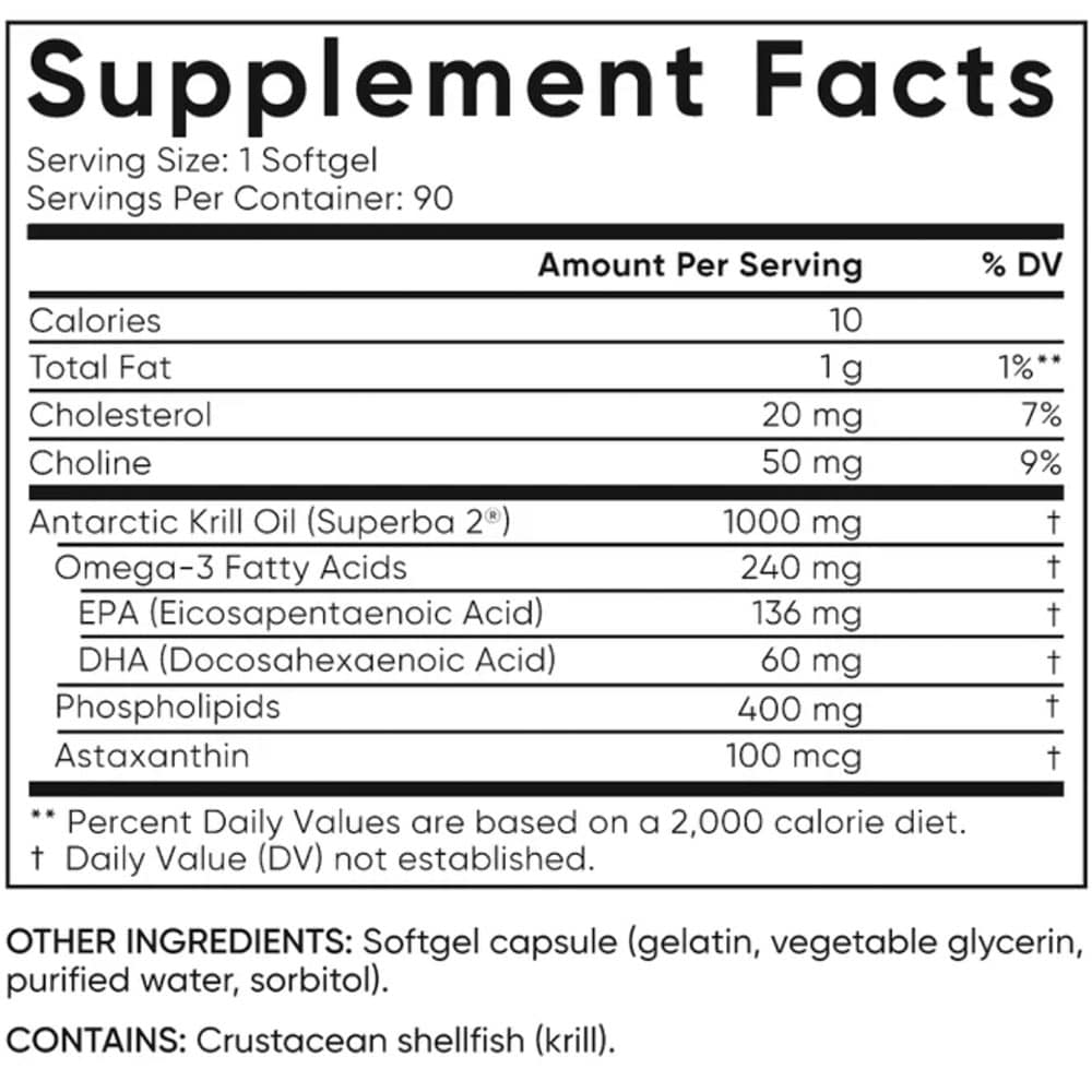 Viên uống dầu nhuyễn thể Sports Research Double Strength Omega-3 Krill Oil 1000mg, 90 viên