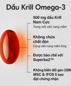 Viên uống dầu nhuyễn thể Sports Research Double Strength Omega-3 Krill Oil 1000mg, 90 viên