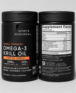 Viên uống dầu nhuyễn thể Sports Research Double Strength Omega-3 Krill Oil 1000mg, 90 viên