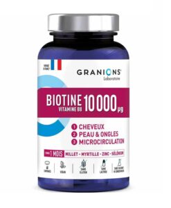 Viên uống Granions Biotin 10.000 µg đẹp da, tóc, móng, hỗ trợ mọc tóc, 60 viên