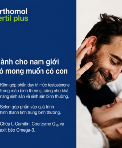 Viên uống Orthomol Fertil Plus cải thiện chất lượng tinh trùng nam giới, 30 gói