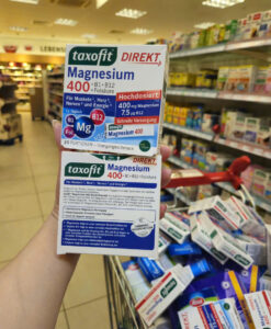 Viên ngậm taxofit Magnesium 400 + B1 + B6 + B12 + Folsäure, 20 gói