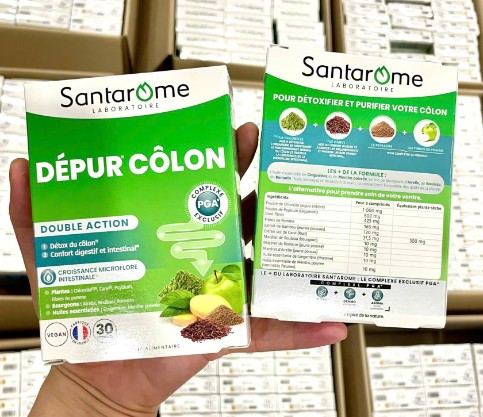 Viên uống thải độc đại tràng Santarome Dépur Côlon, 30 viên Viên uống thải độc đại tràng Santarome Dépur Côlon, 30 viên