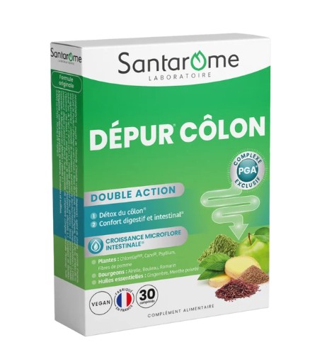 Viên uống thải độc đại tràng Santarome Dépur Côlon, 30 viên Viên uống thải độc đại tràng Santarome Dépur Côlon, 30 viên