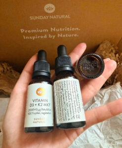 Vitamin D3 + K2 MK7 SUNDAY NATURAL 200 IU + 15µg chống còi xương, tăng chiều cao, 18,5ml