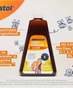 Vitamin tổng hợp Sanostol số 6 + sắt cho trẻ từ 6 tuổi, 460ml