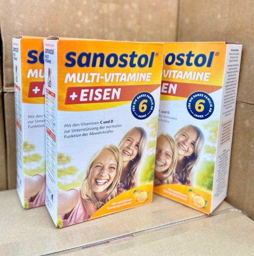 Vitamin tổng hợp Sanostol số 6 + sắt cho trẻ từ 6 tuổi, 460ml Vitamin tổng hợp Sanostol số 6 + sắt cho trẻ từ 6 tuổi, 460ml