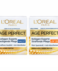 Bộ kem dưỡng ngày đêm Loreal Age Perfect Kollagen Experte làm mờ nám, săn chắc da, 2x50ml