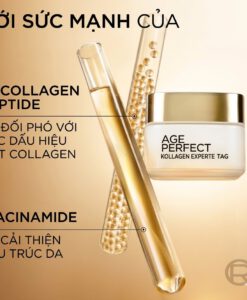 Bộ kem dưỡng ngày đêm Loreal Age Perfect Kollagen Experte làm mờ nám, săn chắc da, 2x50ml