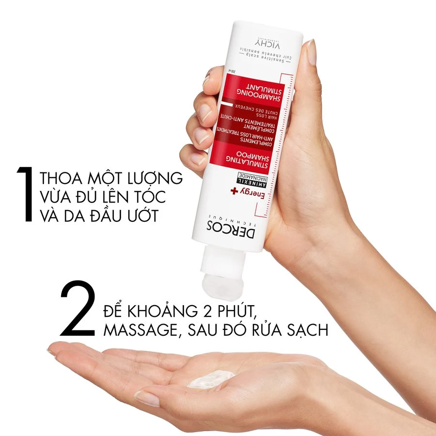 Dầu gội Vichy Dercos Energy+ Stimulating giảm gãy rụng tóc, 400ml Dầu gội Vichy Dercos Energy+ Stimulating giảm gãy rụng tóc, 400ml