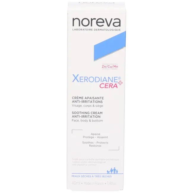 Kem dưỡng ẩm Noreva Xerodiane Cera+ Crème Anti-Irritations làm dịu, chống kích ứng, 40ml Kem dưỡng ẩm Noreva Xerodiane Cera+ Crème Anti-Irritations làm dịu, chống kích ứng, 40ml