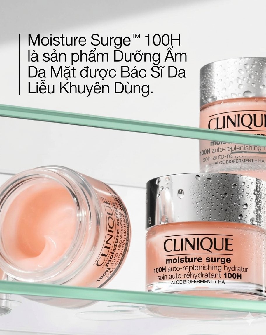 Kem dưỡng da Clinique Moisture Surge 100H Auto-Replenishing Hydrator cấp ẩm chuyên sâu, 50ml Kem dưỡng da Clinique Moisture Surge 100H Auto-Replenishing Hydrator cấp ẩm chuyên sâu, 50ml