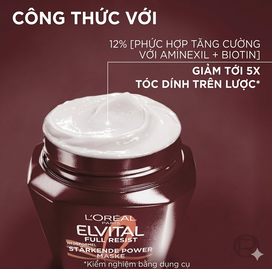 Kem ủ tóc Loreal Paris Elvital Full Resist tăng cường cho tóc yếu, giảm gãy rụng, 300ml Kem ủ tóc Loreal Paris Elvital Full Resist tăng cường cho tóc yếu, giảm gãy rụng, 300ml