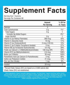 Kẹo dẻo vitamin tổng hợp MaryRuth's Kids Multivitamin Gummies cho trẻ từ 4 tuổi, 60 viên