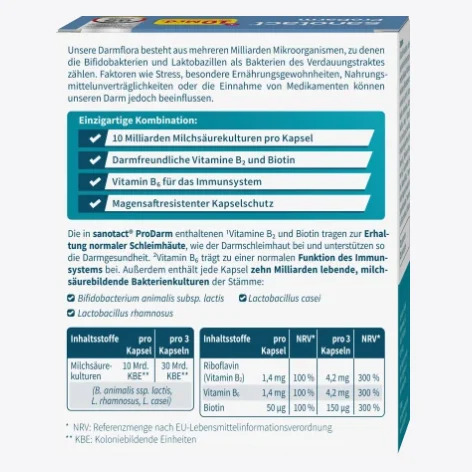 Men vi sinh Sanotact ProDarm Kapseln hỗ trợ đường ruột, 20 viên Men vi sinh Sanotact ProDarm Kapseln hỗ trợ đường ruột, 20 viên