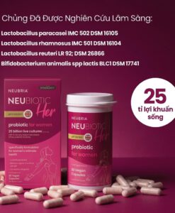 Men vi sinh NEUBRIA NeuBiotic Her bổ sung lợi khuẩn cho phụ nữ, 30 viên