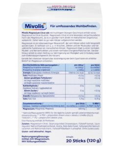 Mivolis Magnesium Citrat 400 Granulat bổ sung magie citrate, 20 gói