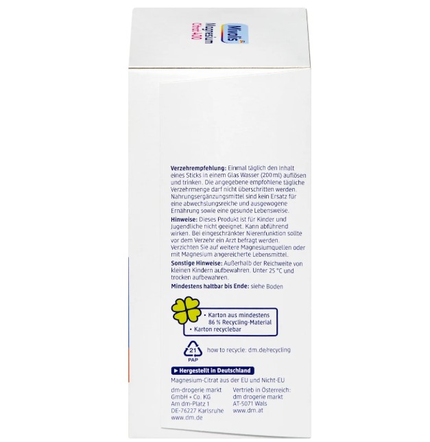 Mivolis Magnesium Citrat 400 Granulat bổ sung magie citrate, 20 gói Mivolis Magnesium Citrat 400 Granulat bổ sung magie citrate, 20 gói