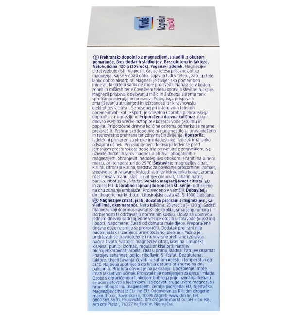 Mivolis Magnesium Citrat 400 Granulat bổ sung magie citrate, 20 gói Mivolis Magnesium Citrat 400 Granulat bổ sung magie citrate, 20 gói