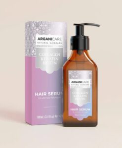Tinh chất dưỡng tóc ARGANICARE Collagen, Keratine & Biotine Hair Serum phục hồi tóc hư tổn, 100ml