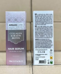 Tinh chất dưỡng tóc ARGANICARE Collagen, Keratine & Biotine Hair Serum phục hồi tóc hư tổn, 100ml