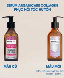 Tinh chất dưỡng tóc ARGANICARE Collagen, Keratine & Biotine Hair Serum phục hồi tóc hư tổn, 100ml