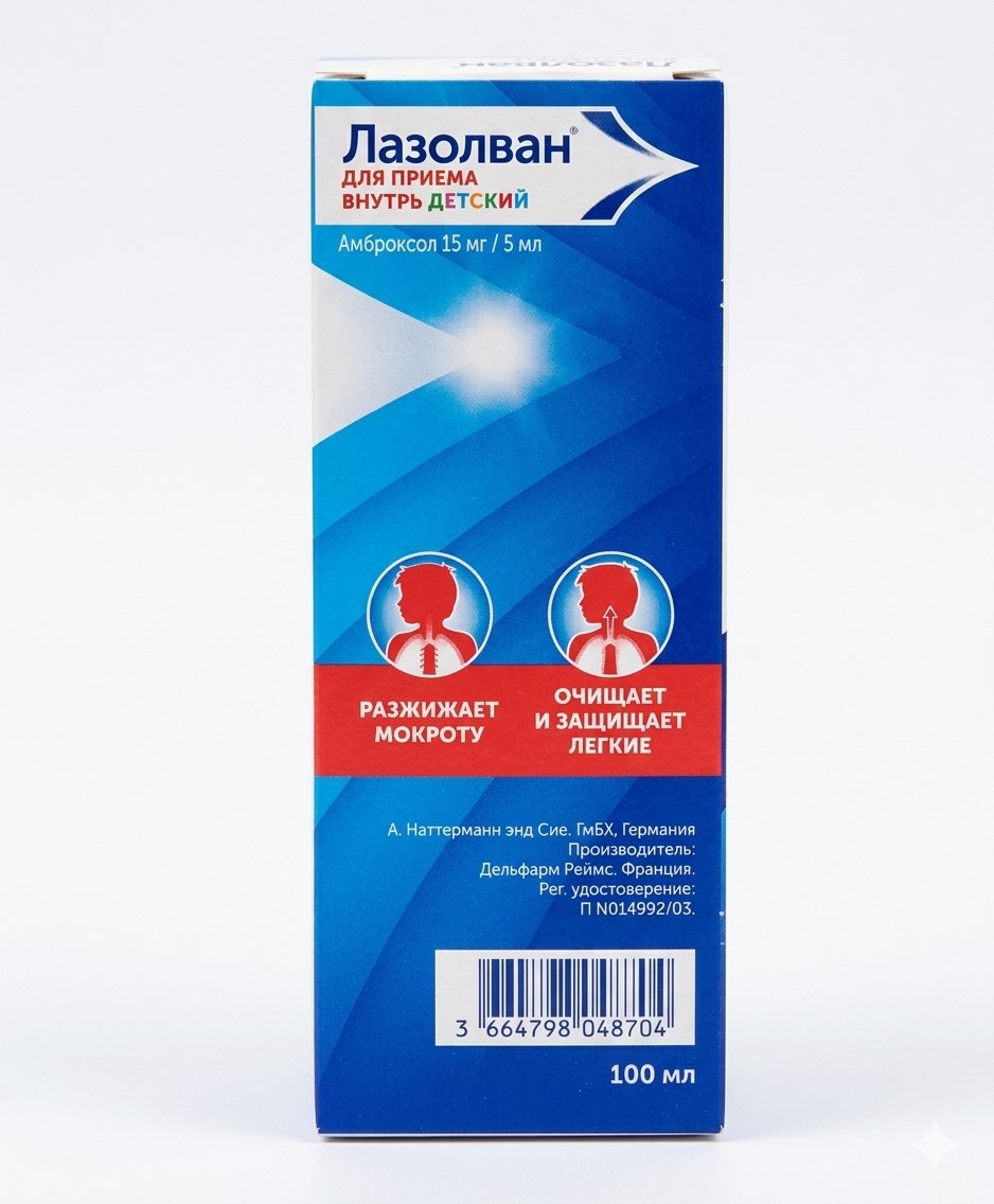 Siro ho Nga Lazolvan trị ho, long đờm, 100ml Siro ho Nga Lazolvan trị ho, long đờm, 100ml