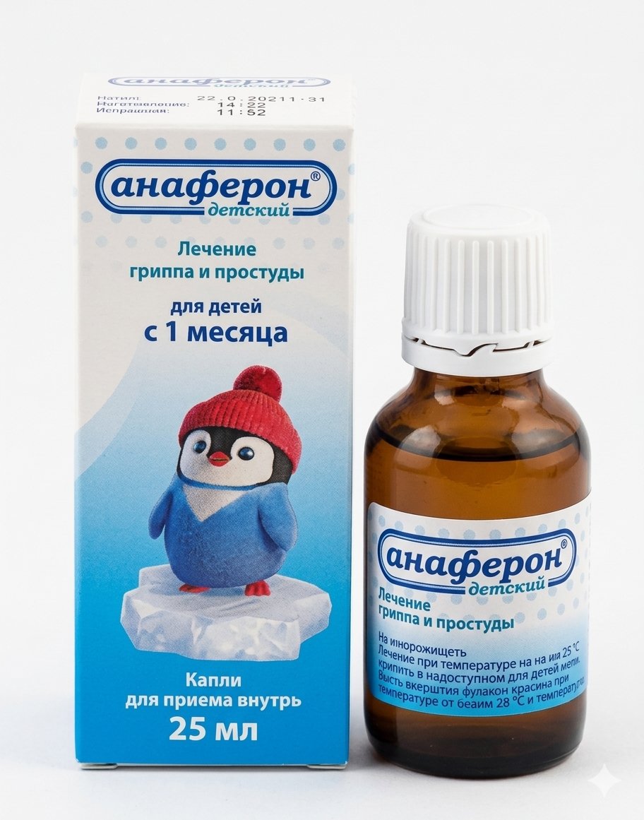 Siro tăng đề kháng Anaferon chim cánh cụt Nga, 25ml