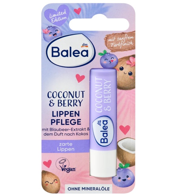 Son dưỡng Balea Lippenpflege Coconut & Berry, 4,8 g Son dưỡng Balea Lippenpflege Coconut & Berry, 4,8 g
