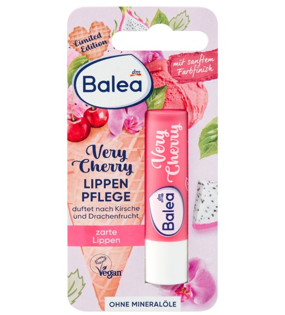 Son dưỡng Balea Lippenpflege Very Cherry, 4,8 g Son dưỡng Balea Lippenpflege Very Cherry, 4,8 g