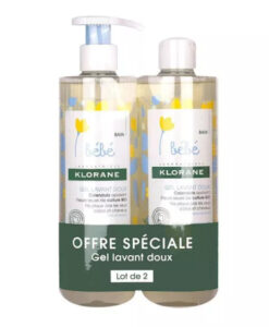 Sữa tắm gội KLORANE Bébé Gel Lavant Doux cho trẻ sơ sinh và trẻ em, 2x500ml