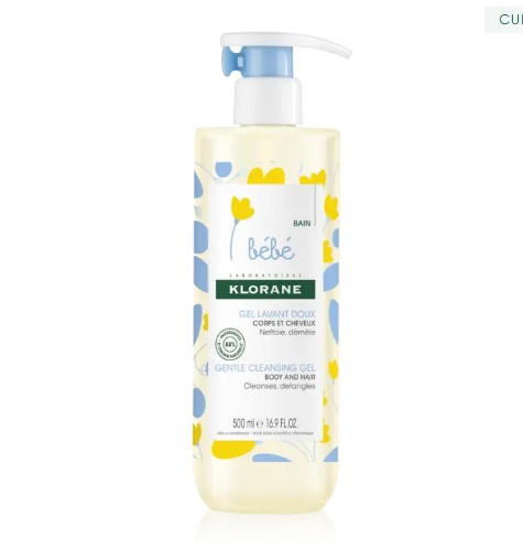 Sữa tắm gội KLORANE Bébé Gel Lavant Doux cho trẻ sơ sinh và trẻ em, 2x500ml Sữa tắm gội KLORANE Bébé Gel Lavant Doux cho trẻ sơ sinh và trẻ em, 2x500ml