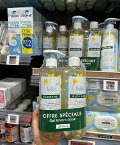 Sữa tắm gội KLORANE Bébé Gel Lavant Doux cho trẻ sơ sinh và trẻ em, 2x500ml