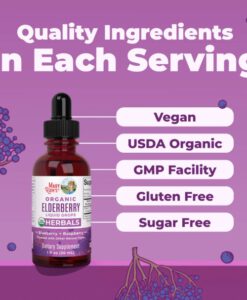 Tăng đề kháng hữu cơ Maryruth's Organic Elderberry Liquid Drops, 30ml