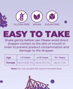 Tăng đề kháng hữu cơ Maryruth's Organic Elderberry Liquid Drops, 30ml