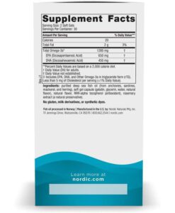Viên dầu cá Nordic Naturals Ultimate Omega 1280mg bổ sung omega-3 cho người lớn, 60 viên