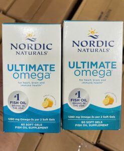Viên dầu cá Nordic Naturals Ultimate Omega 1280mg bổ sung omega-3 cho người lớn, 60 viên