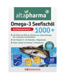Viên nang dầu cá altapharma Omega-3 Seefischöl 1000+, 60 viên