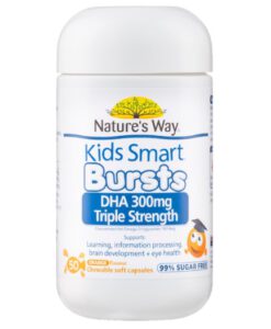 Viên nhai Nature's Way Kids Smart Bursts DHA 300mg Triple Strength cho trẻ em từ 1 tuổi, 50 viên