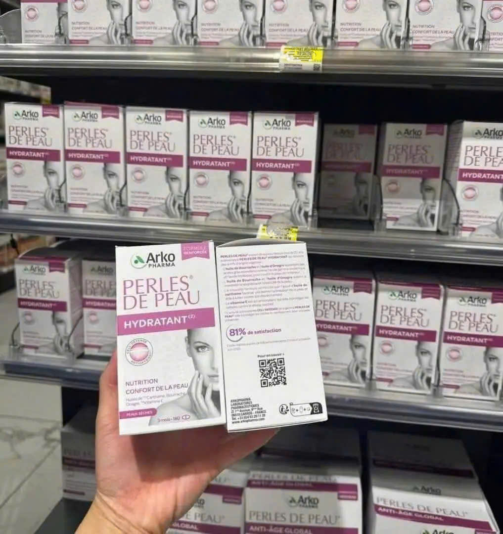 Viên uống ArkoPharma Perles de Peau Hydratant cấp ẩm, làm đẹp da, 180 viên Viên uống ArkoPharma Perles de Peau Hydratant cấp ẩm, làm đẹp da, 180 viên